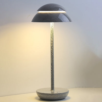 مصباح طاولة LED بغطاء فطر ABS حديث بأساس دائري لغرفة النوم 