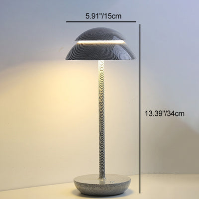 مصباح طاولة LED بغطاء فطر ABS حديث بأساس دائري لغرفة النوم 