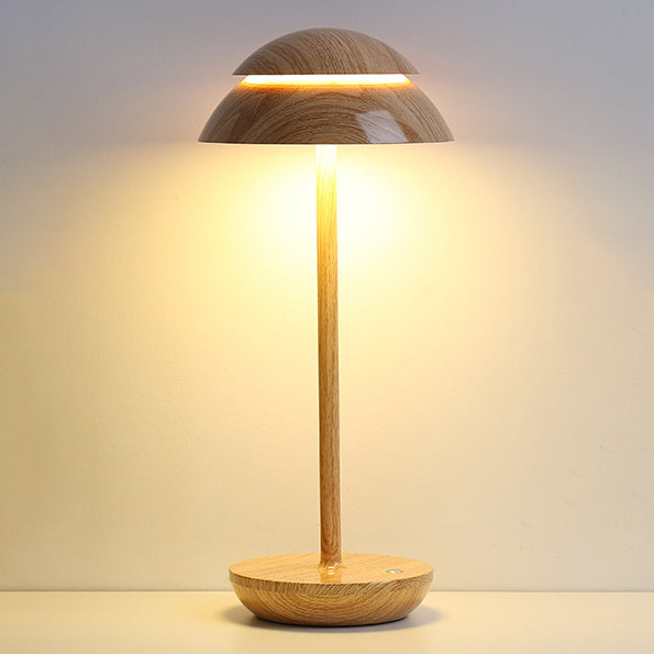مصباح طاولة LED بغطاء فطر ABS حديث بأساس دائري لغرفة النوم 