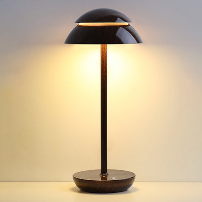مصباح طاولة LED بغطاء فطر ABS حديث بأساس دائري لغرفة النوم 