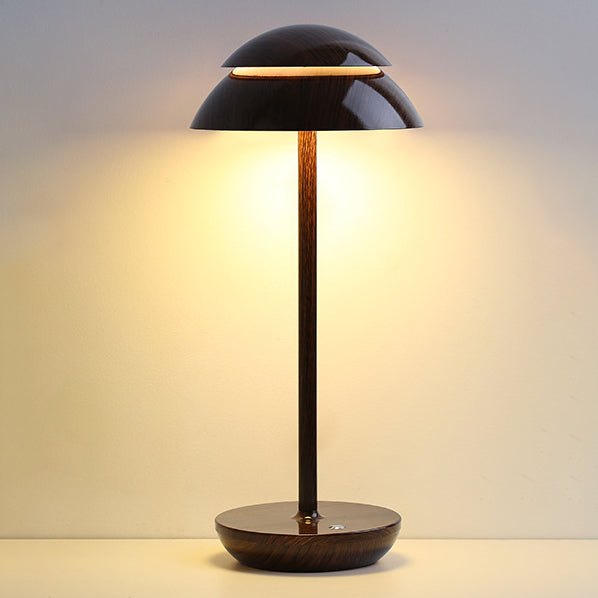 مصباح طاولة LED بغطاء فطر ABS حديث بأساس دائري لغرفة النوم 