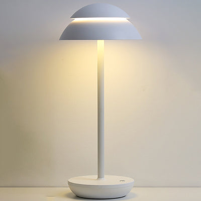 مصباح طاولة LED بغطاء فطر ABS حديث بأساس دائري لغرفة النوم 