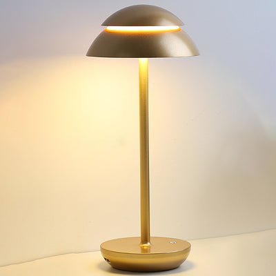 مصباح طاولة LED بغطاء فطر ABS حديث بأساس دائري لغرفة النوم 