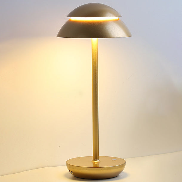 مصباح طاولة LED بغطاء فطر ABS حديث بأساس دائري لغرفة النوم 