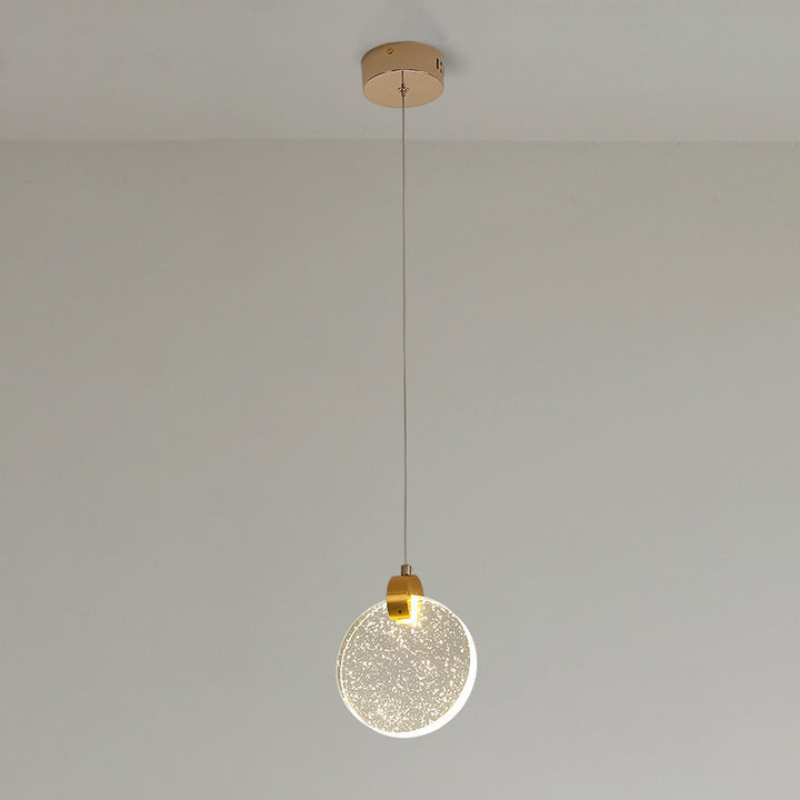 Lustre LED en forme de dôme rond en cristal moderne avec matériel pour chambre 