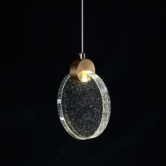 Lustre LED en forme de dôme rond en cristal moderne avec matériel pour chambre 