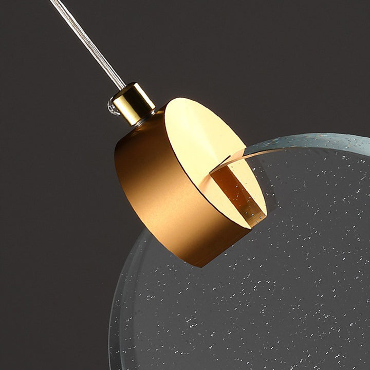 Lustre LED en forme de dôme rond en cristal moderne avec matériel pour chambre 
