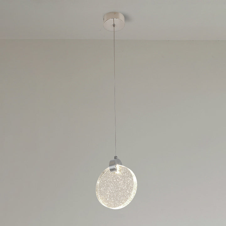 Lustre LED en forme de dôme rond en cristal moderne avec matériel pour chambre 