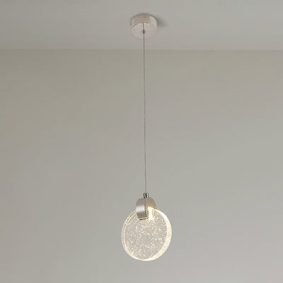 Modern Luxury Dome Round Crystal Lampshade Hardware LED Pendant Light For Bedroom