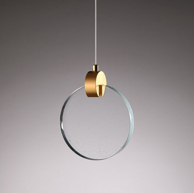 Modern Luxury Dome Round Crystal Lampshade Hardware LED Pendant Light For Bedroom