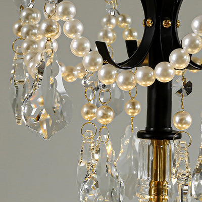 Traditional French Dome Branch Curved Rod Crystal Iron Glass 14 - Light Chandelier For Living Room