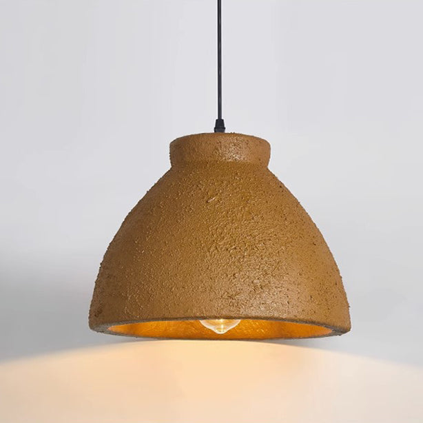 Traditionelle rustikale halbrunde Schalenform Lücke Voller Polystyrol 1 - Licht Pendelleuchte für Esszimmer 