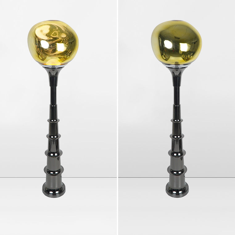 Contemporary Scandinavian Lava Orb PVC Acrylic LED Standing Floor Lamp For Living Room