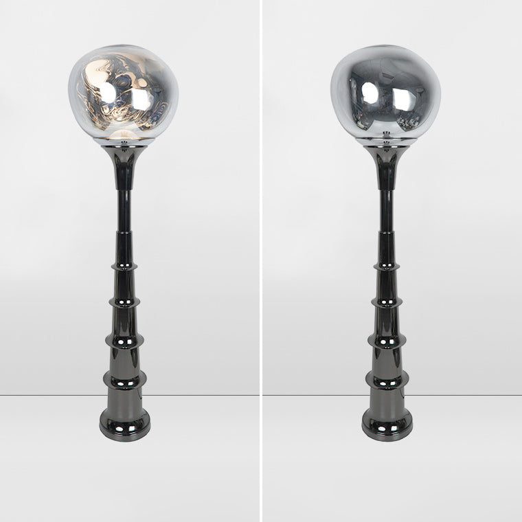Contemporary Scandinavian Lava Orb PVC Acrylic LED Standing Floor Lamp For Living Room