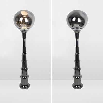 Contemporary Scandinavian Lava Orb PVC Acrylic LED Standing Floor Lamp For Living Room