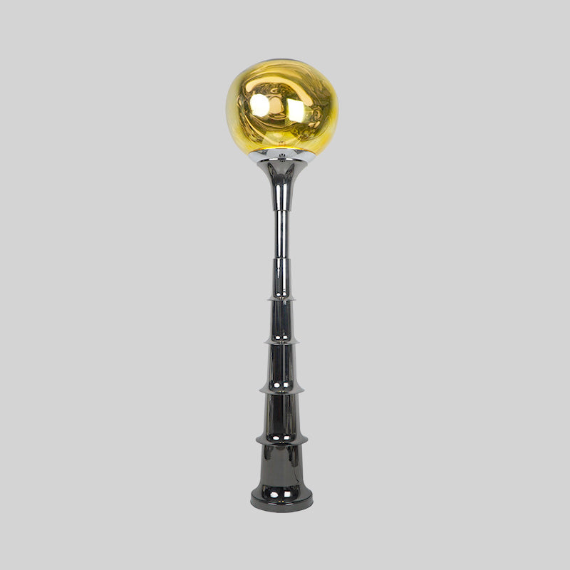 Contemporary Scandinavian Lava Orb PVC Acrylic LED Standing Floor Lamp For Living Room