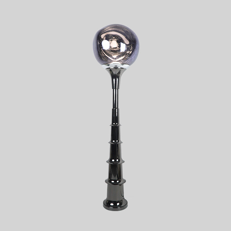 Contemporary Scandinavian Lava Orb PVC Acrylic LED Standing Floor Lamp For Living Room