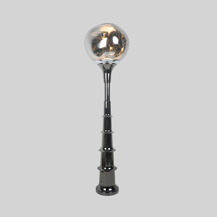 Contemporary Scandinavian Lava Orb PVC Acrylic LED Standing Floor Lamp For Living Room