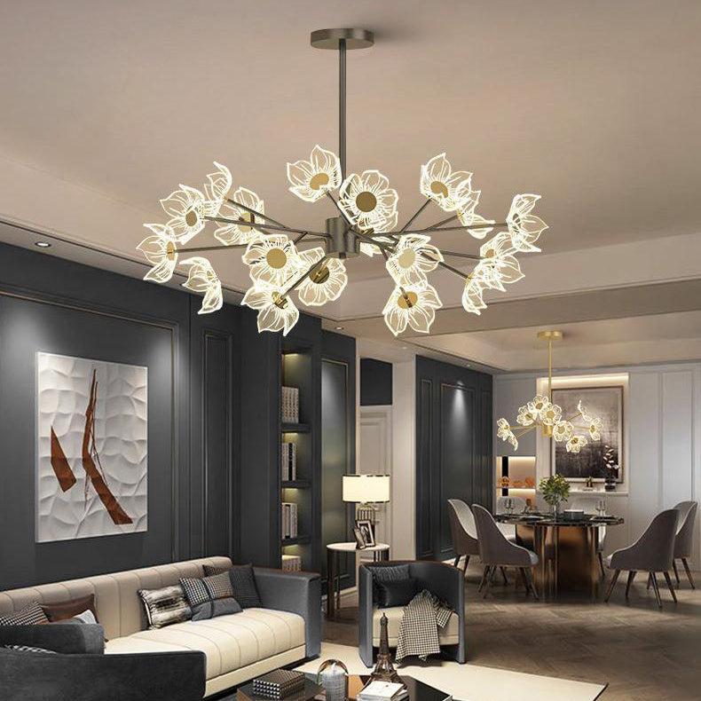 ثريات LED من الحديد المستدير البسيط الحديث لغرفة الطعام 