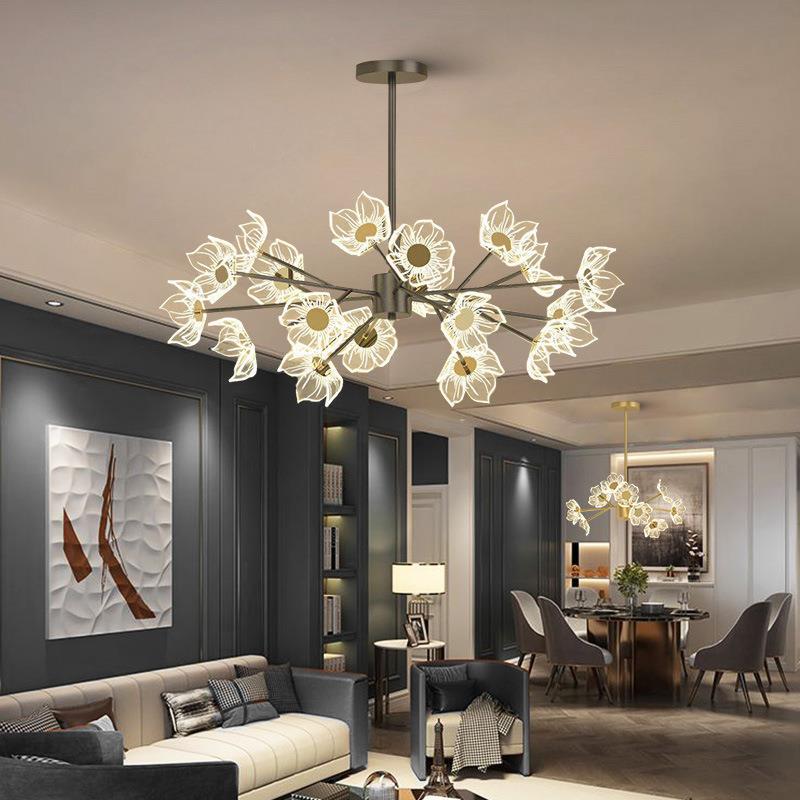 ثريات LED من الحديد المستدير البسيط الحديث لغرفة الطعام 