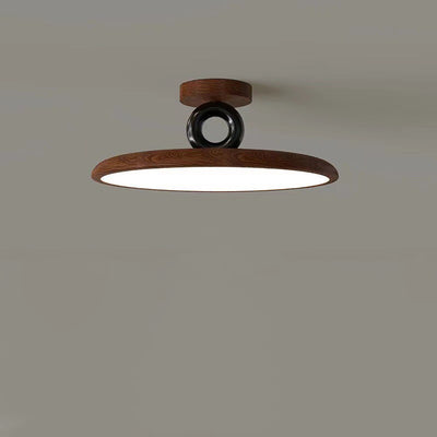 Contemporary Retro Dome Round Iron Acrylic LED Flush Mount Ceiling Light For Bedroom