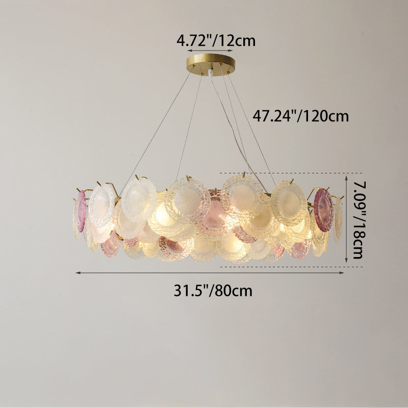 Zeitgenössischer nordischer DomePlanet runder Glas-Eisen 7/13 - Licht Kronleuchter für das Wohnzimmer 