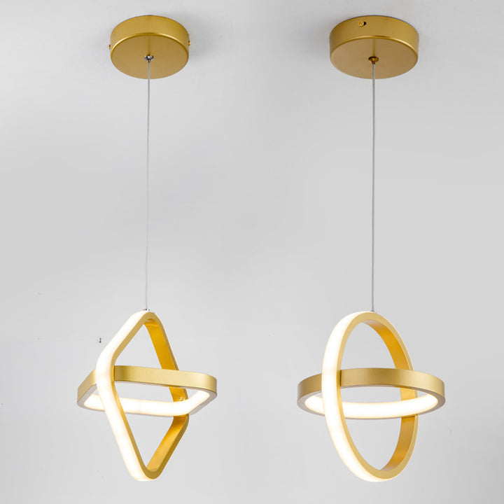 Modern Simplicity Dome Round Square Acrylic Iron LED Pendant Light For Dining Room