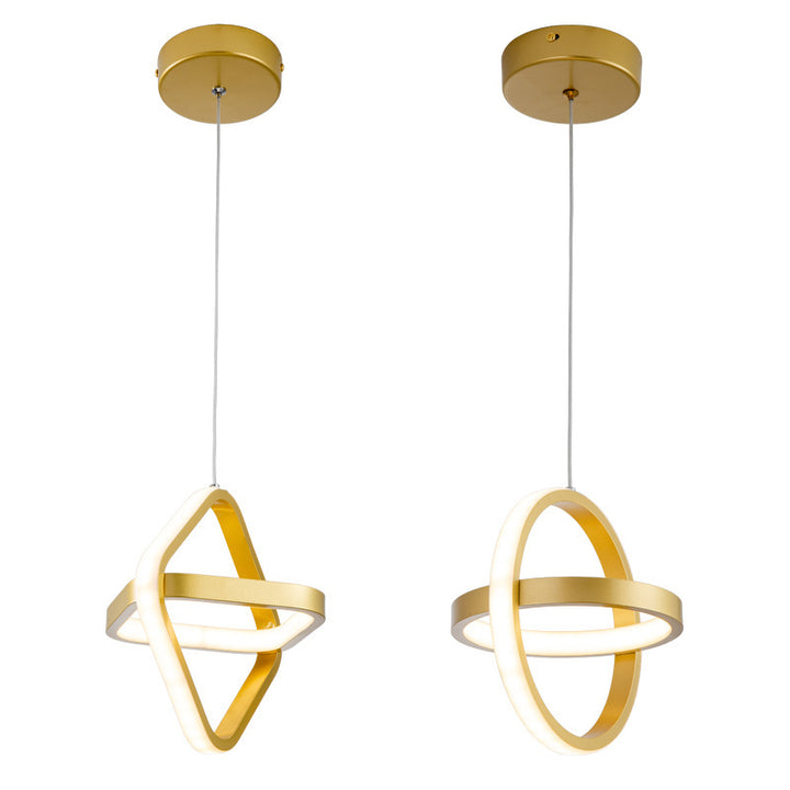 Modern Simplicity Dome Round Square Acrylic Iron LED Pendant Light For Dining Room