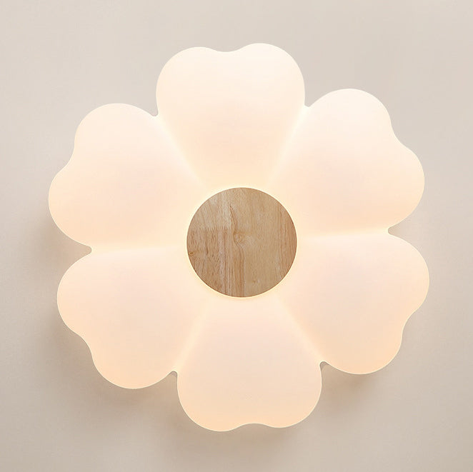 Contemporary Nordic Flower Iron Acrylic LED Flush Mount Ceiling Light For Bedroom