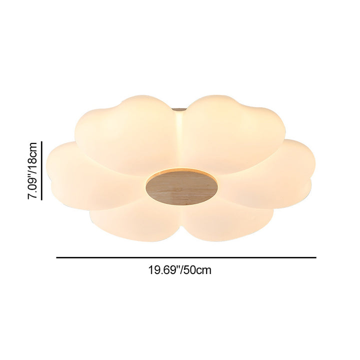 Zeitgenössische Nordische Blumen Eisen Acryl LED Deckenleuchte für das Schlafzimmer 