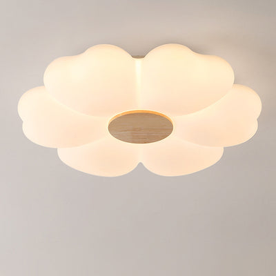 Contemporary Nordic Flower Iron Acrylic LED Flush Mount Ceiling Light For Bedroom