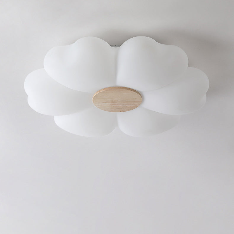 Zeitgenössische Nordische Blumen Eisen Acryl LED Deckenleuchte für das Schlafzimmer 
