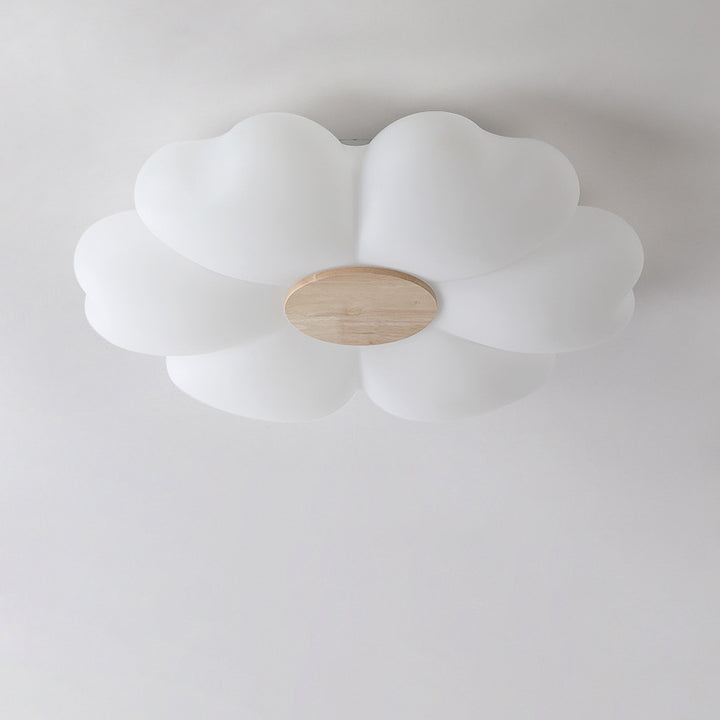 Zeitgenössische Nordische Blumen Eisen Acryl LED Deckenleuchte für das Schlafzimmer 