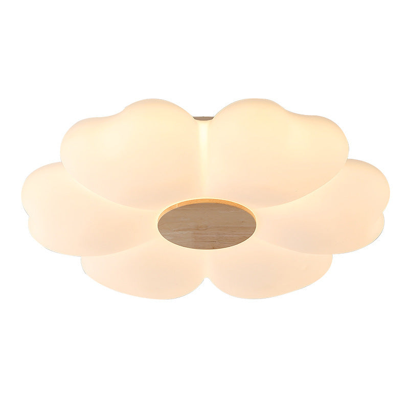 Zeitgenössische Nordische Blumen Eisen Acryl LED Deckenleuchte für das Schlafzimmer 