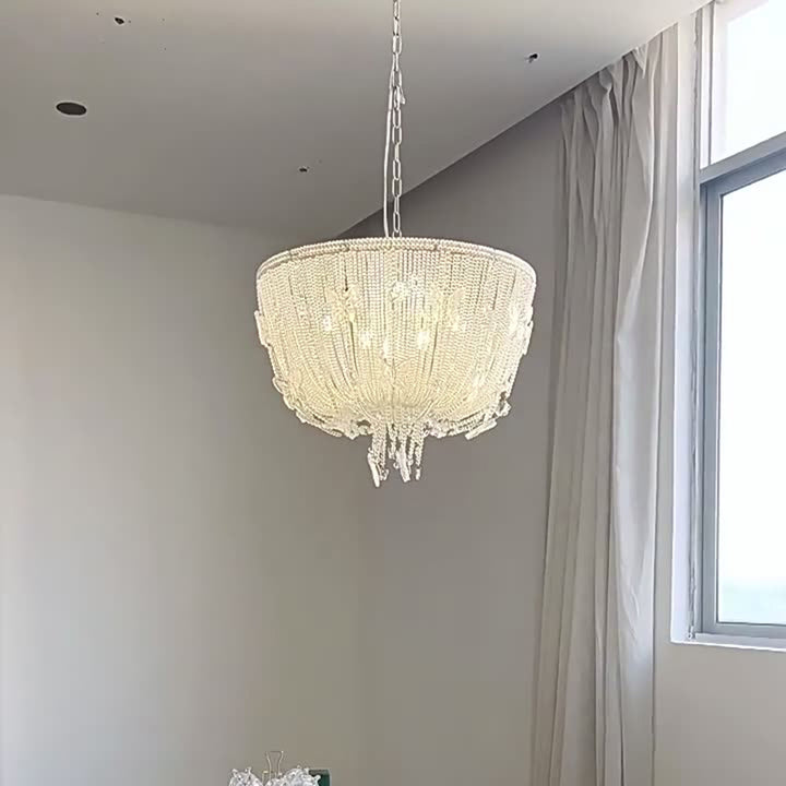 Lustre moderne de luxe en demi-cercle avec papillons en cristal et verre 4/6 - Lumière pour salle à manger 