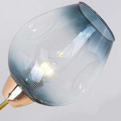 Plafonnier semi-encastré contemporain scandinave avec abat-jour en verre en forme de dôme et fer 1 lumière pour couloirs 