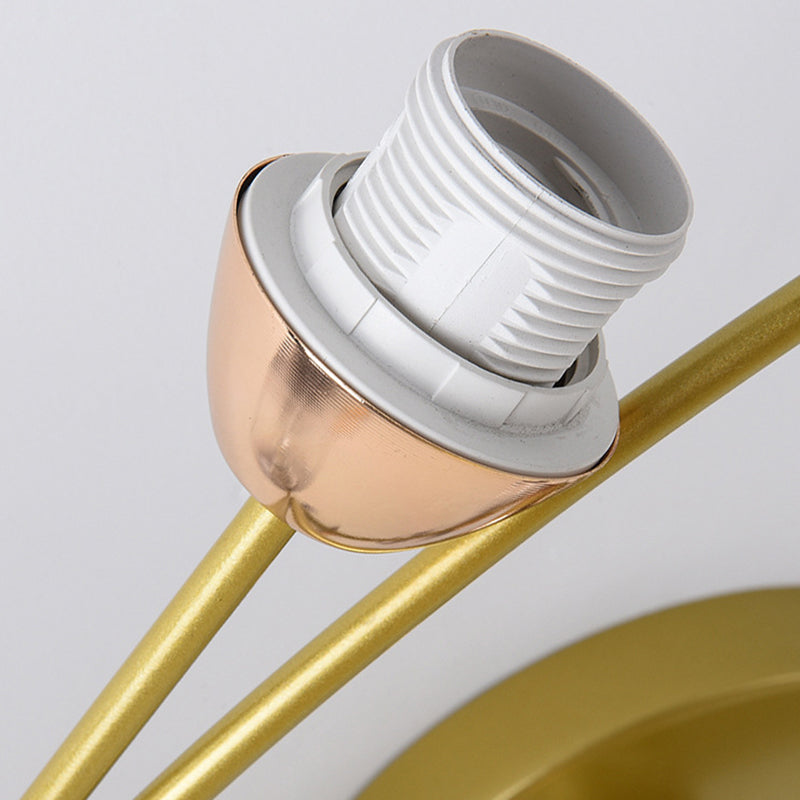 Plafonnier semi-encastré contemporain scandinave avec abat-jour en verre en forme de dôme et fer 1 lumière pour couloirs 