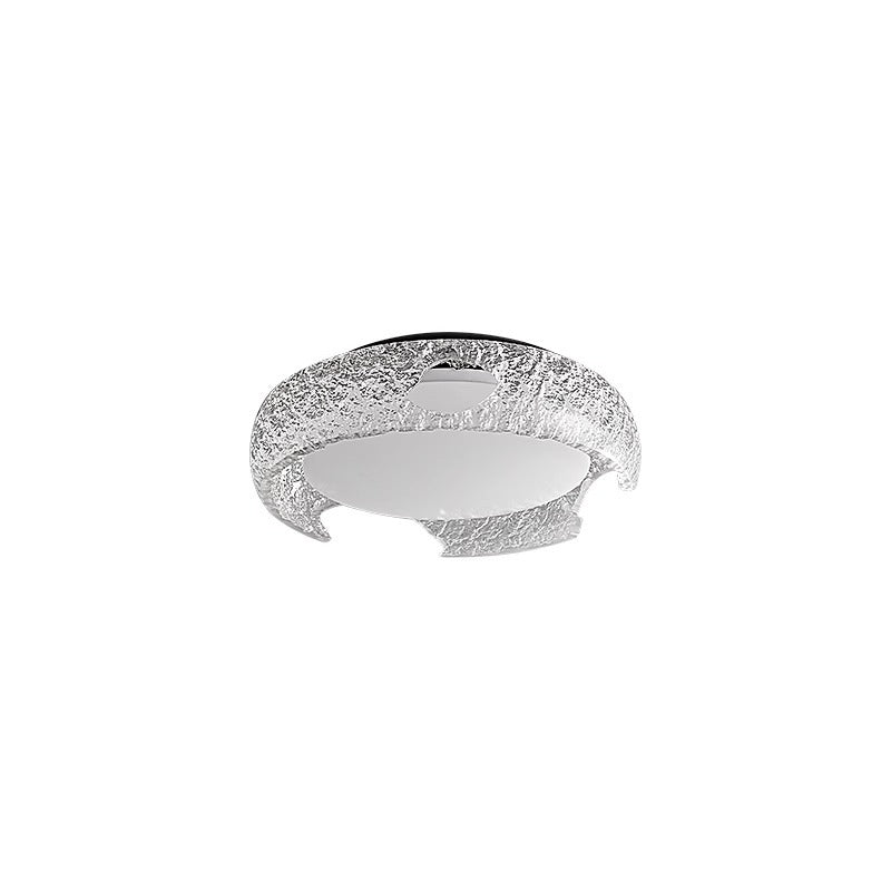 Luz de techo LED empotrada de resina de aluminio semicircular Art Deco moderno para dormitorio 