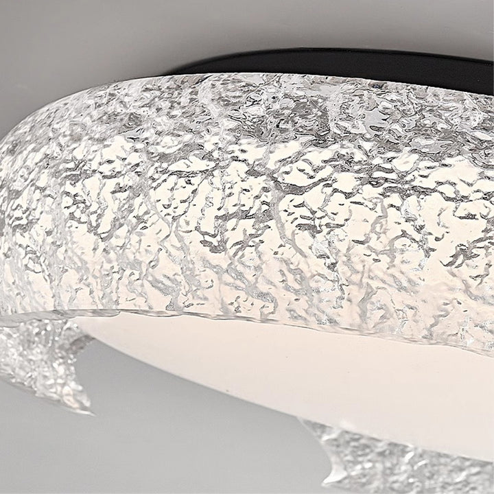 Luz de techo LED empotrada de resina de aluminio semicircular Art Deco moderno para dormitorio 