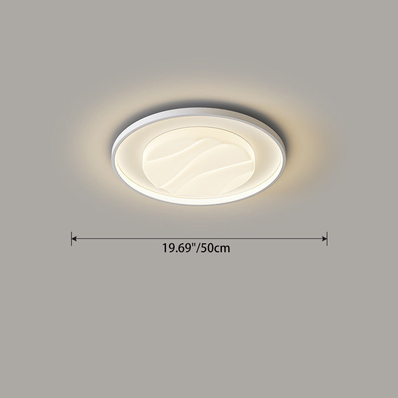 Contemporary Nordic Flower Round Square Rectangle Roto-molding Aluminum LED Flush Mount Ceiling Light For Bedroom