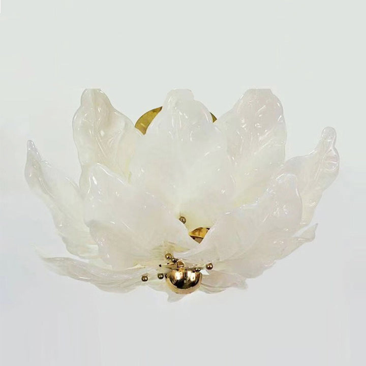 Dôme traditionnel français en forme de feuilles en fer et verre 5 - Lustre à lumière pour salon 
