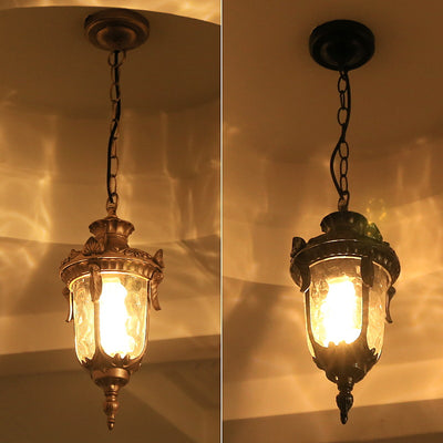 Contemporáneo Boho Bambú Tejido Madera Linterna Forma 1/3- Luz Colgante Para Comedor 