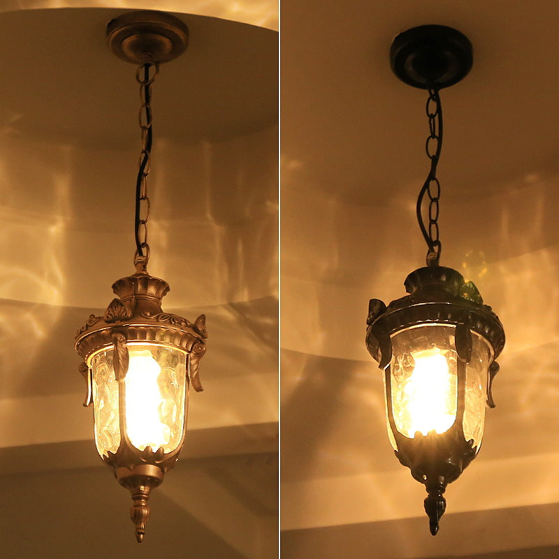 Contemporáneo Boho Bambú Tejido Madera Linterna Forma 1/3- Luz Colgante Para Comedor 