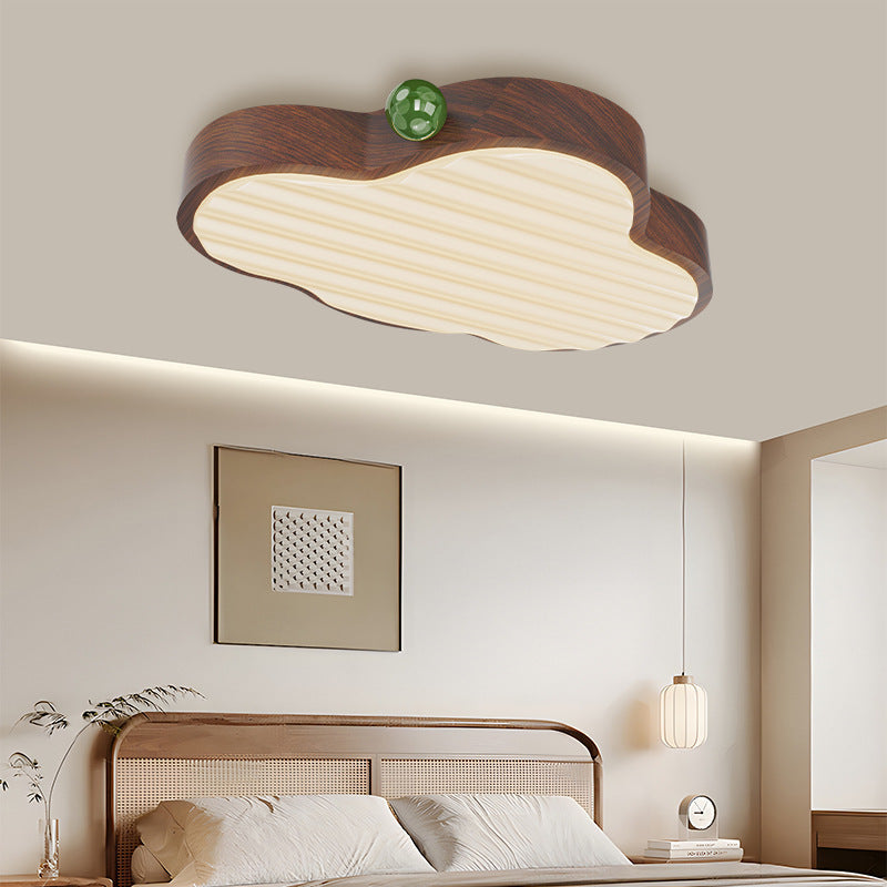 Contemporary Retro Cloud Shape Acrylic Aluminum Hardware LED Flush Mount Ceiling Light For Bedroom