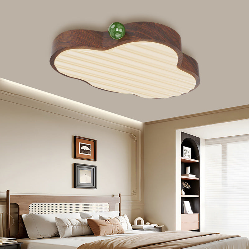 Plafonnier LED en forme de nuage rétro contemporain en acrylique et aluminium pour chambre à coucher 