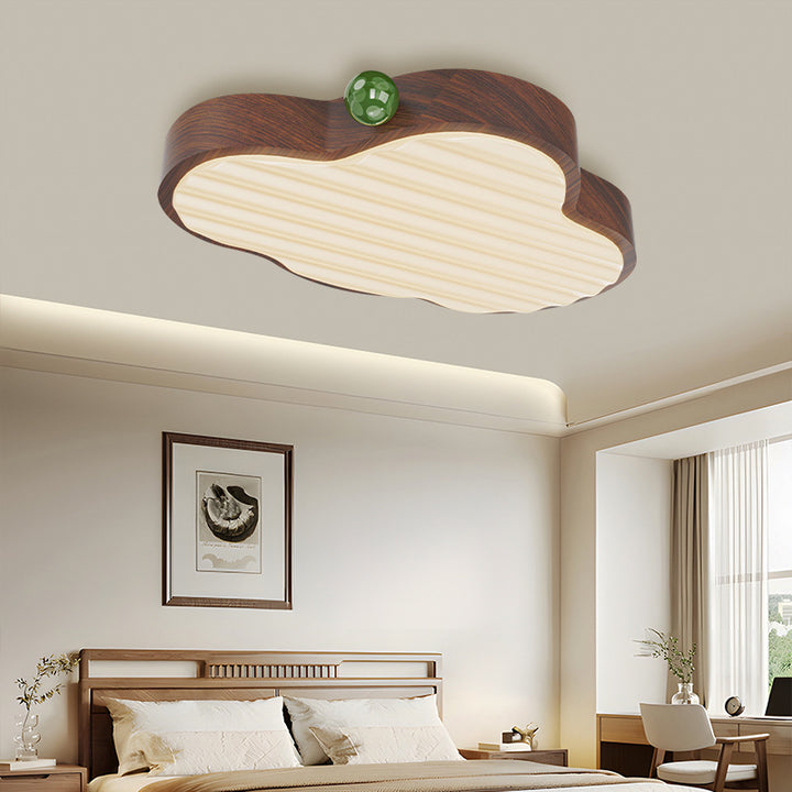 Plafonnier LED en forme de nuage rétro contemporain en acrylique et aluminium pour chambre à coucher 