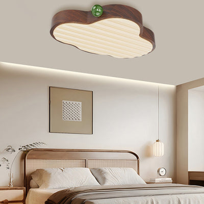 Contemporary Retro Cloud Shape Acrylic Aluminum Hardware LED Flush Mount Ceiling Light For Bedroom