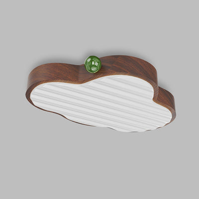 Contemporary Retro Cloud Shape Acrylic Aluminum Hardware LED Flush Mount Ceiling Light For Bedroom