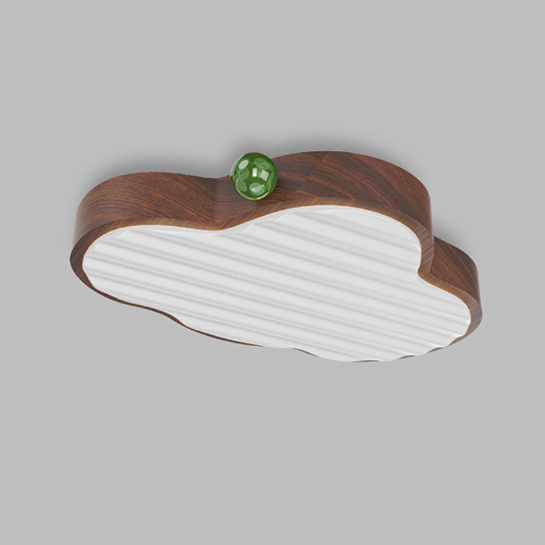 Contemporary Retro Cloud Shape Acrylic Aluminum Hardware LED Flush Mount Ceiling Light For Bedroom
