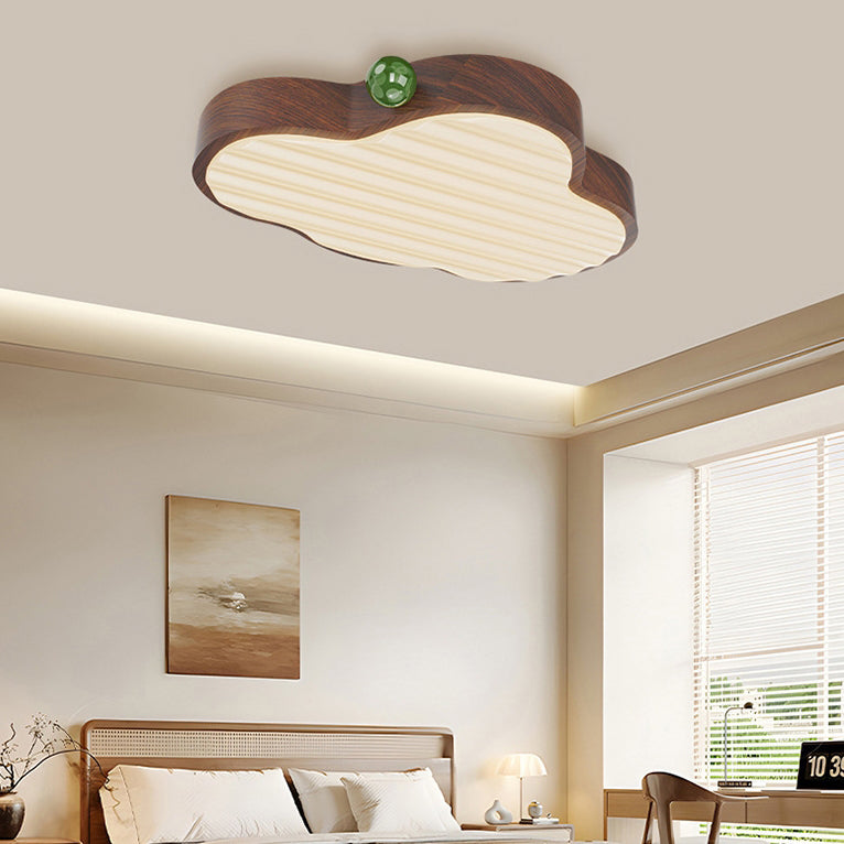 Plafonnier LED en forme de nuage rétro contemporain en acrylique et aluminium pour chambre à coucher 